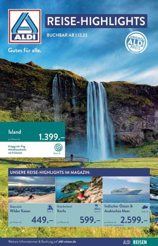 Aldi Nord Reisen Prospekt cover image