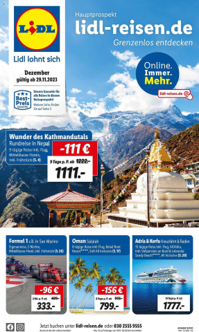 Lidl Reisen Prospekt cover image